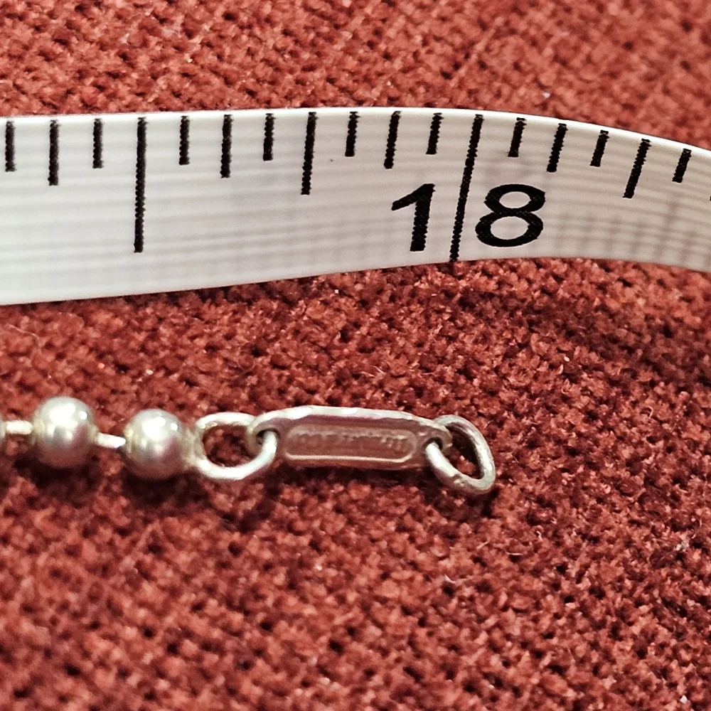 ✨Tiffany & Co. Atlas 925 Sterling Roman Numeral Dog Tag Pendant Necklace✨